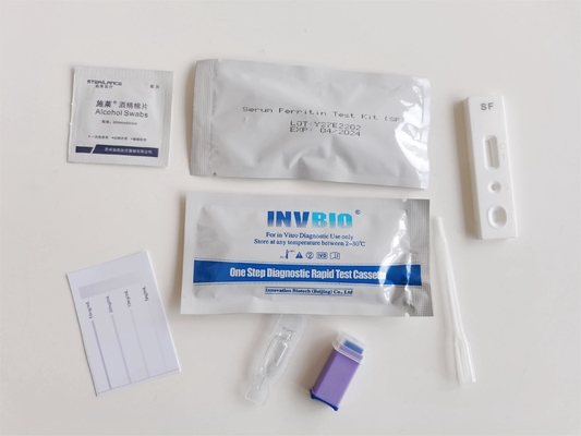 Tests schneller der Immunofluoreszenz-Proben-schneller Test-Kassette Ferritin-waagerecht ausgerichtete Test-Ausrüstung 2/Kasten