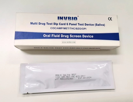 Mund-Putzlappen-Drogen Missbrauchs-Test-der flüssigen 6 Platten-Speichel-Drogen-Test-mündlichausrüstung