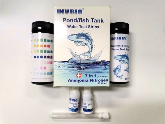 Trinkwasser-Qualitätsprüfung Kit Aquarium Pond Fish Tank 7 in 1 Streifen 100/Pack