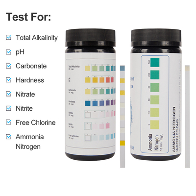 Invbio 7 in 1 Fisch-Aquarium-Wasserprobe streift Ammoniak-Stickstoff-Test-Ausrüstung ab
