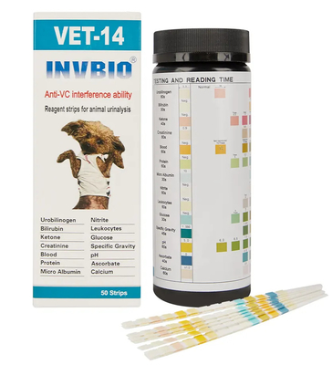 14 Parameter-Harnuntersuchungs-Test-Streifen untersuchen Urin-Glukose-Protein-Tiere