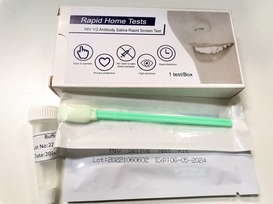 Zu Hause Fsc-Bescheinigung 1+2 Test-Ausrüstungs-Speichel Hiv schneller ohne Blut