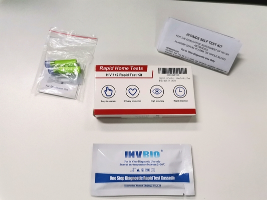 Genehmigte schnelle Blutprobe Hiv 1/2 Kit Highly Accurate Private Ce