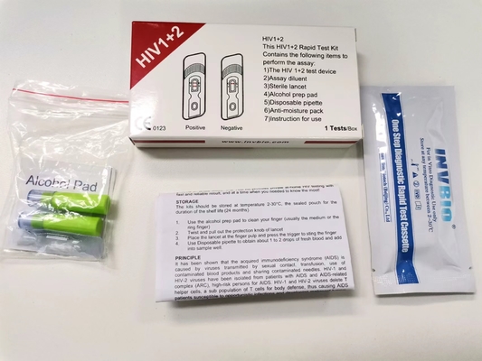 Oem Hiv-Schnelltest-Kits Vollblut-Diagnostik zu Hause verwenden Selbsttest