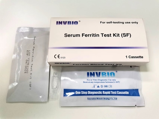 One Step Serum Ferritin Level Test Kit Fingerblut Einfache Bedienung zu Hause