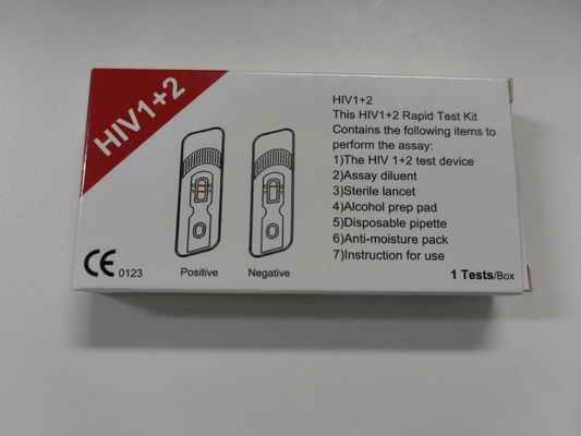 Eine Test-Kit Convenient Whole Blood Quick-Entdeckung Schritt-Selbstdiagnosenhiv 1 und 2