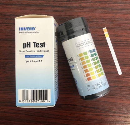 Test-Streifen des Säure-und Alkalinitäts-Speichel-pH 4,5 bis 9,0