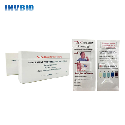 Selbsttest 1 Test/Tasche Alkohol Speichel Teststreifen Schnelle Reaktion
