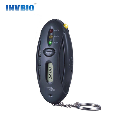 Schwarzes Halbleiter-Sensor-Atem-Analysator-Alkoholmeter INVBIO