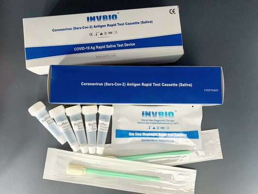 Kasten-qualitative Entdeckung INVBIO-Genauigkeit Coronavirus-Speichel Rtk-Test-5pcs/