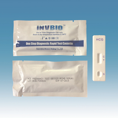 Medizinische IVD HCG Genauigkeits-schnelle Diagnose der Urin-Schwangerschaftstest-Karten-99%